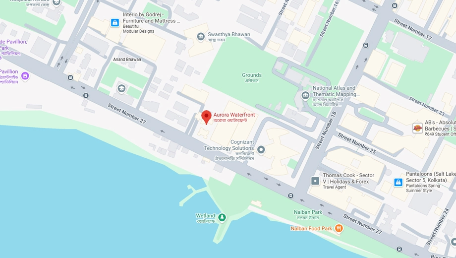 Location of Aurora Waterfront in Salt Lake, Kolkata - Image 368147