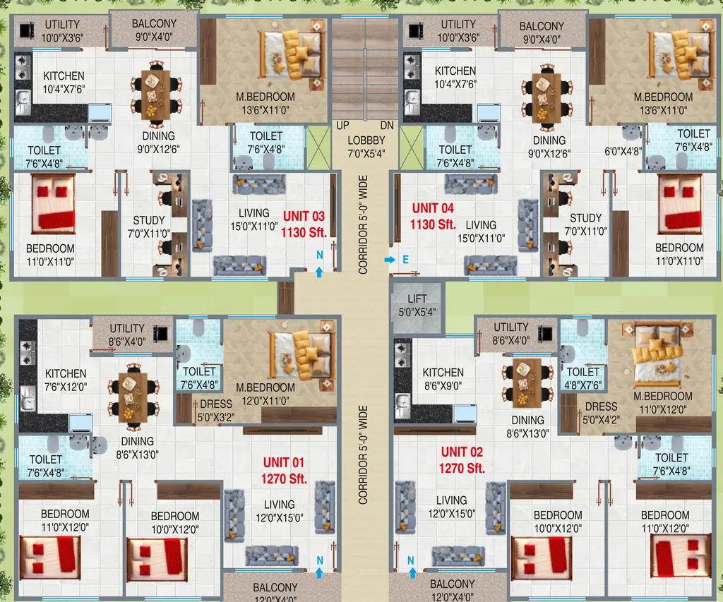 Floor Plan of JSN Magnum in Horamavu, Bangalore - Image 357333