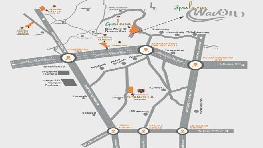 Location of Sri Jagathswapna Spalena Wavon in Bandaraviryal, Hyderabad - Image 357399