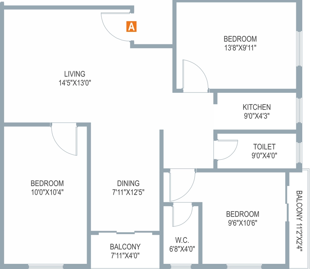 3 BHK Flat in Gokul Emerald Tower in Lake Town, Kolkata - Image 903712