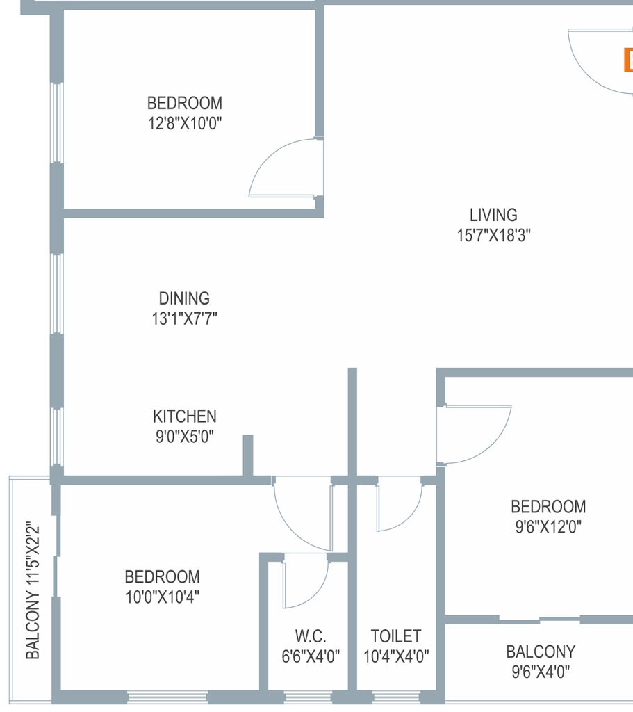 3 BHK Flat in Gokul Emerald Tower in Lake Town, Kolkata - Image 903713