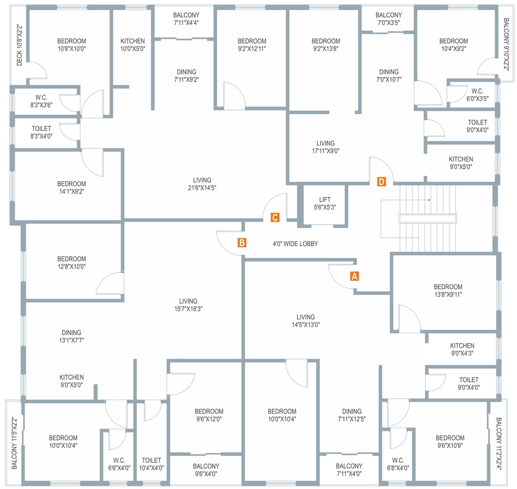 Floor Plan of Gokul Emerald Tower in Lake Town, Kolkata - Image 370584