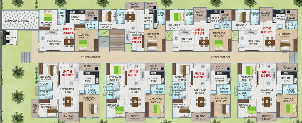 Floor Plan of Sridhar Serene Homes in JP Nagar, Bangalore - Image 357417
