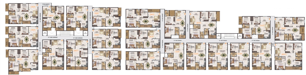 Floor Plan of Sreeyan Square in Hennur Road, Bangalore - Image 357549