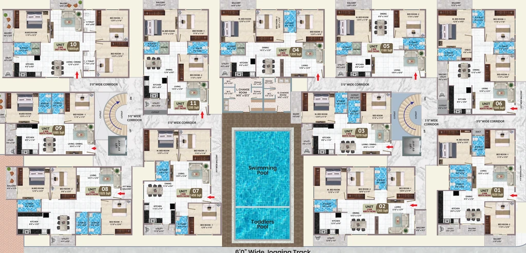 Floor Plan of Sri Sai Nandana Crystal in Dommasandra, Bangalore - Image 357595
