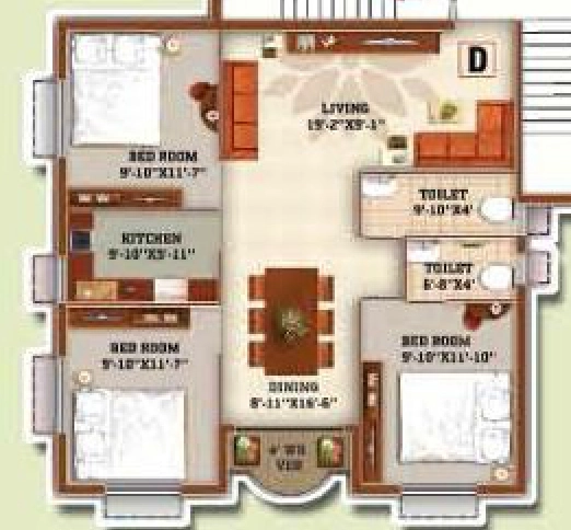 3 BHK Flat in Aspira Aashiyana in Rajarhat, Kolkata - Image 903692