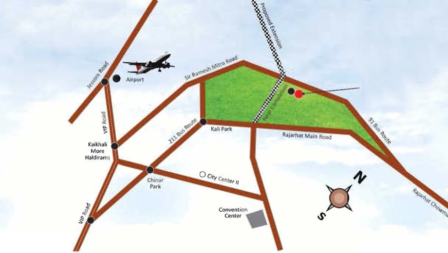 Location of Aspira Aashiyana in Rajarhat, Kolkata - Image 370518