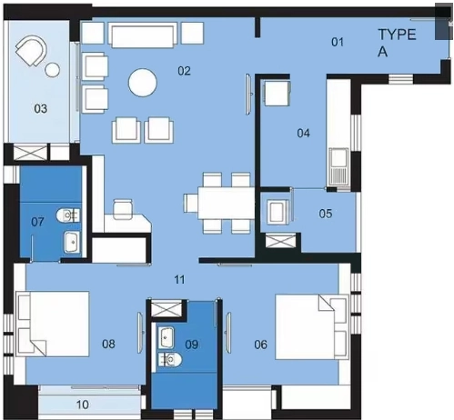 2 BHK Flat in Ambuja Upohar The Condoville in EM Bypass, Kolkata - Image 903683
