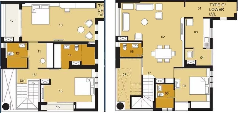 3 BHK Duplex in Ambuja Upohar The Condoville in EM Bypass, Kolkata - Image 903684