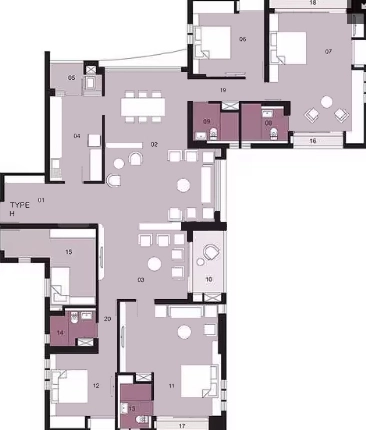 4 BHK Flat in Ambuja Upohar The Condoville in EM Bypass, Kolkata - Image 903686