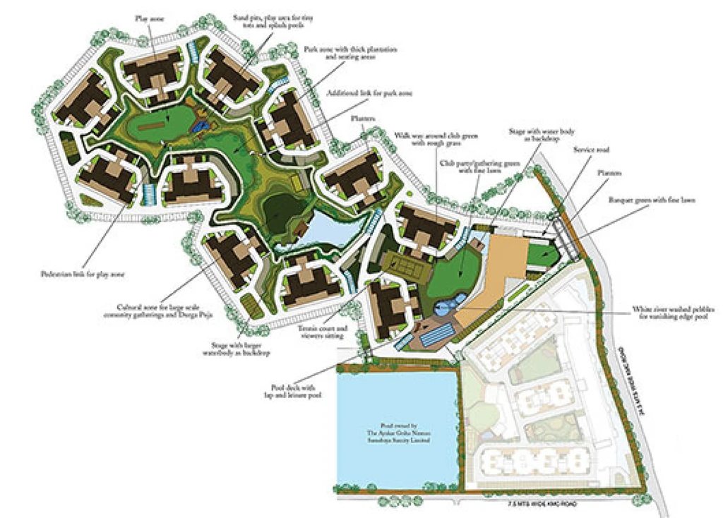 Master Plan of Ambuja Upohar The Condoville in EM Bypass, Kolkata - Image 370513