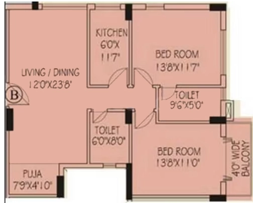 2 BHK Flat in Avani Oxford 1 in Lake Town, Kolkata - Image 903696