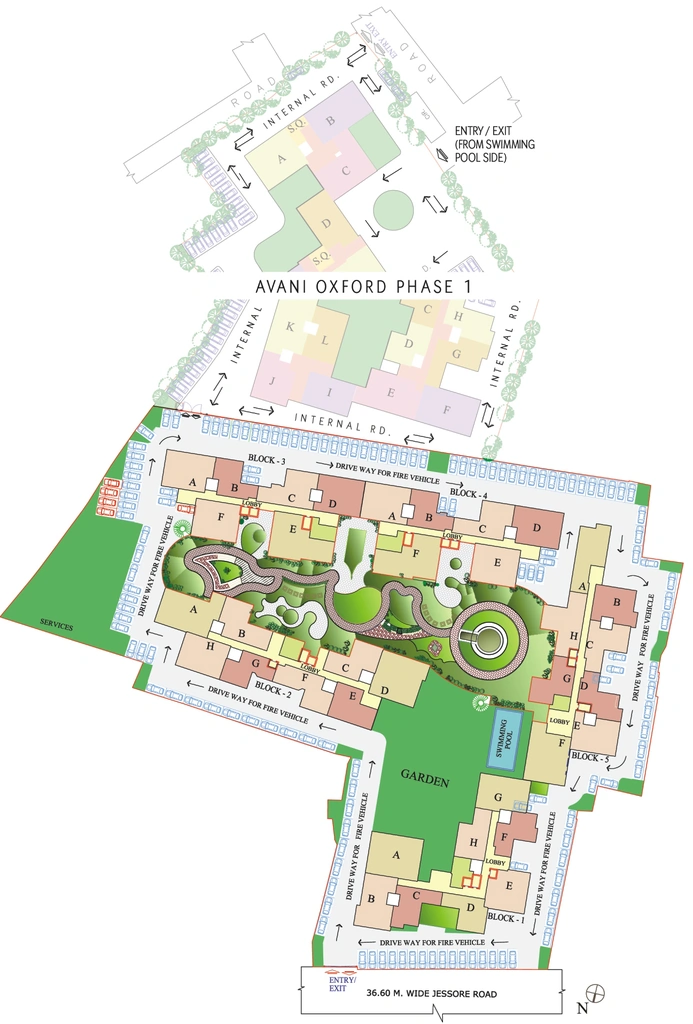 Master Plan of Avani Oxford 1 in Lake Town, Kolkata - Image 370525