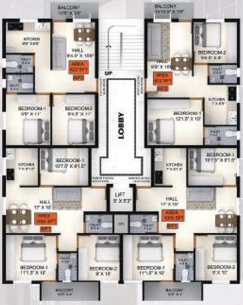 Floor Plan of Crest Majesta in Anakaputhur, Chennai - Image 357806