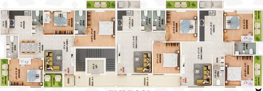 Floor Plan of DSP Lake Placid 24 in Sithalapakkam, Chennai - Image 357835