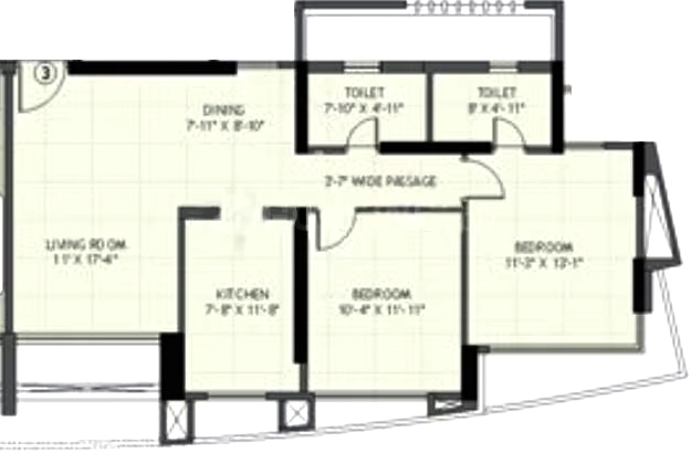 2 BHK Flat in Kalpataru Towers in Kandivali East, Mumbai - Image 894188