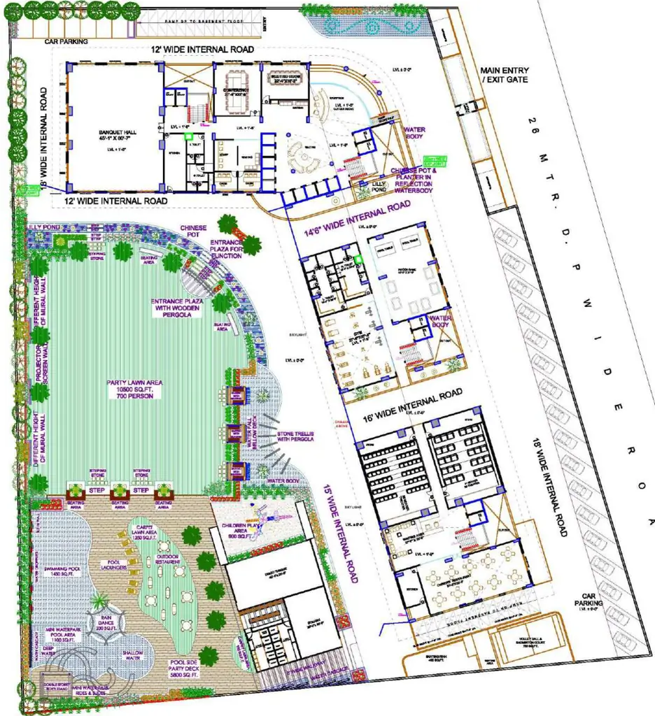 Master Plan of Aakash Weekend Address in Dumas Road, Surat - Image 360044
