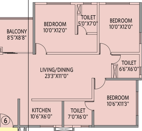 2.5 BHK Flat in Siddha Galaxia Phase 2 in Rajarhat, Kolkata - Image 903962