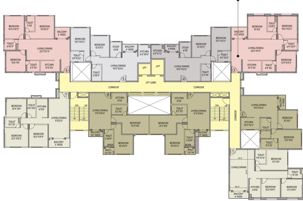 Floor Plan of Siddha Galaxia Phase 2 in Rajarhat, Kolkata - Image 371137
