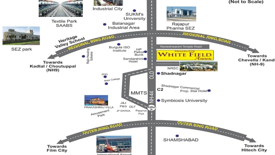 Location of Prakruti White Field Annex in Shadnagar, Hyderabad - Image 357962