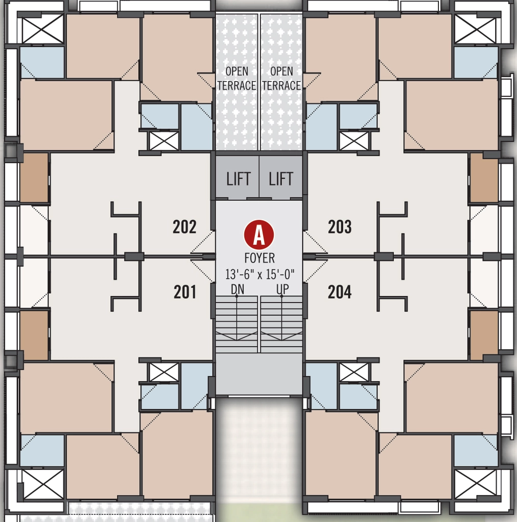 Floor Plan of Tulsi Shyam Saanvi in Chandkheda, Ahmedabad - Image 358145