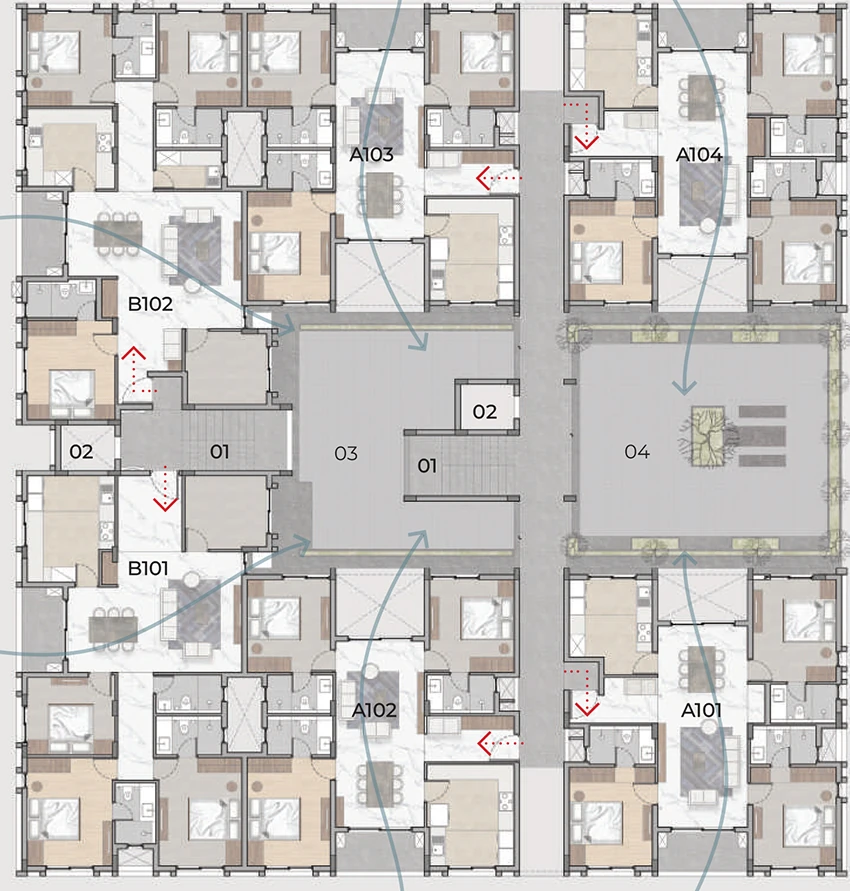 Floor Plan of Kaizen Veena in Porur, Chennai - Image 358377