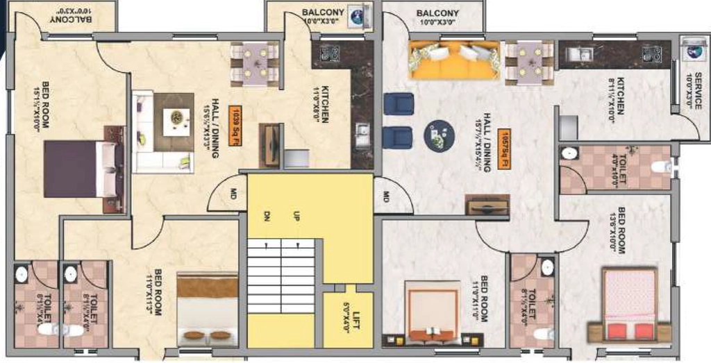 Floor Plan of Ramkhar Milkyway in Ponniammanmedu, Chennai - Image 358394