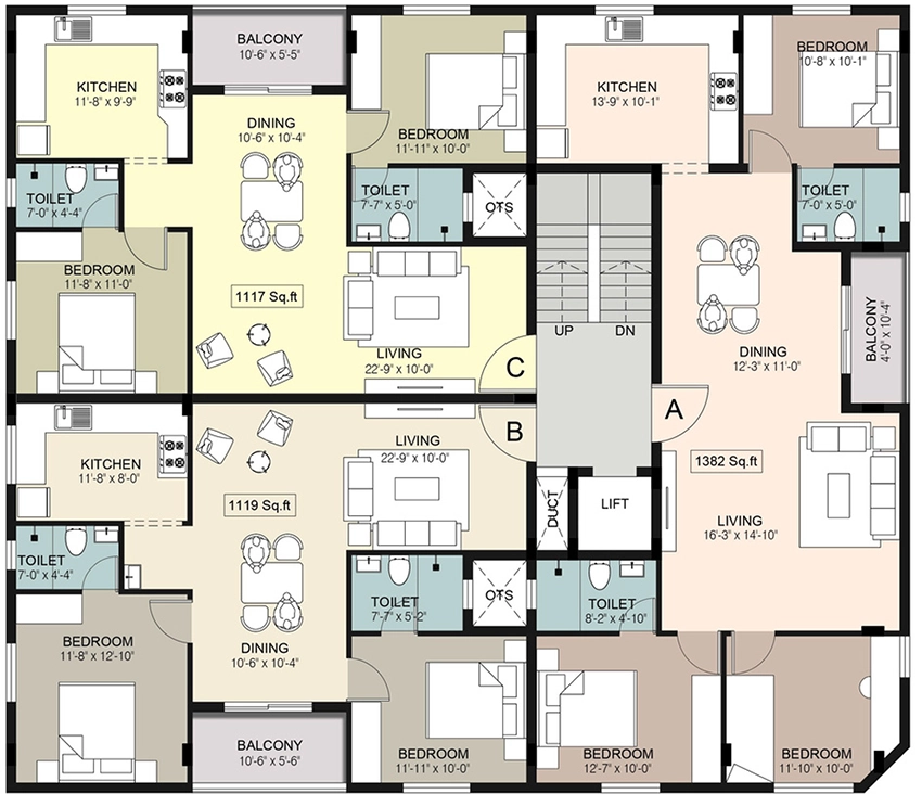 Floor Plan of Kamalam Vintage in Madipakkam, Chennai - Image 358435