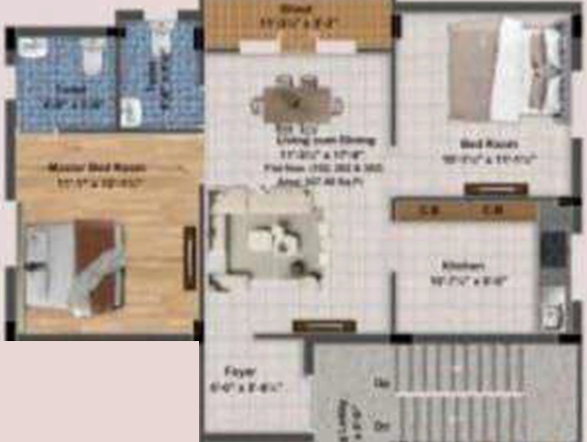 2 BHK Flat in Elanza one in Karapakkam, Chennai - Image 894271