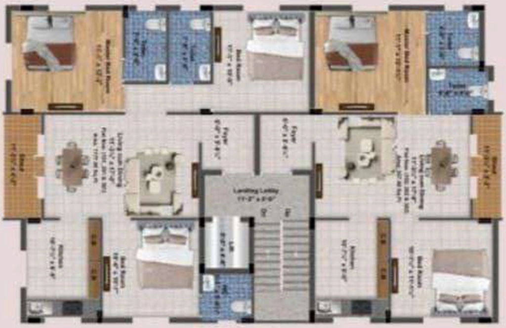 Floor Plan of Elanza one in Karapakkam, Chennai - Image 358452