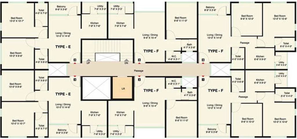 Floor Plan of Adani Pratham in Tragad, Ahmedabad - Image 360066