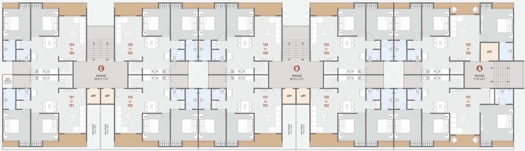 Floor Plan of Shree Hari Skyline in Makarpura, Vadodara - Image 358640