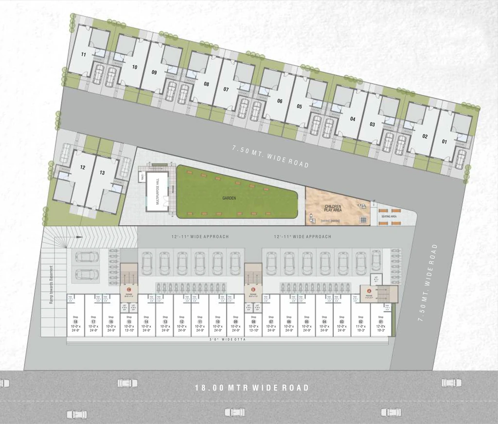 Master Plan of Shree Hari Skyline Villa in Makarpura, Vadodara - Image 358634