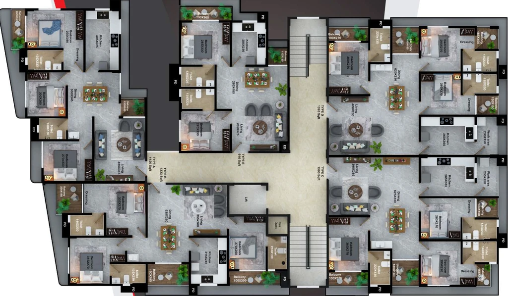 Floor Plan of SMS Bodhi in Edappally, Kochi - Image 358676