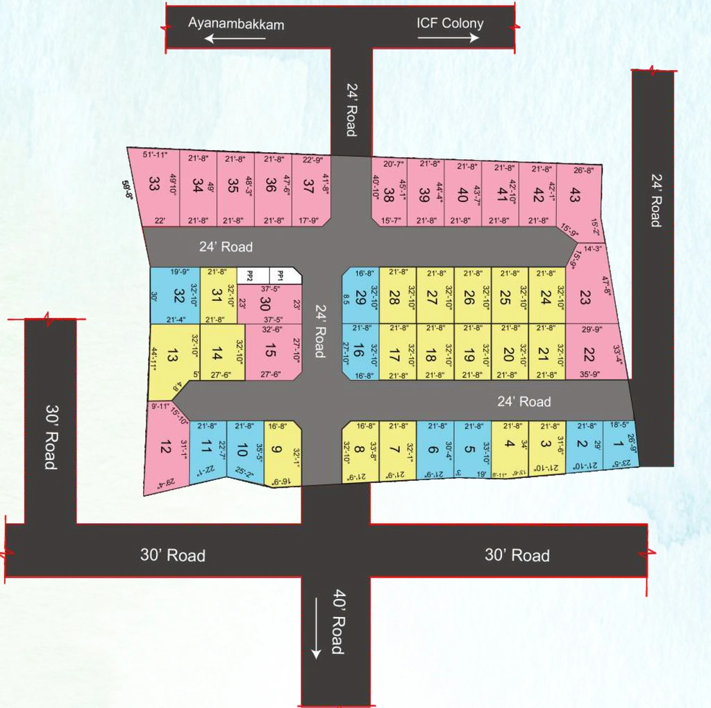 Master Plan of GP Homes Midway Avenue in Ambattur, Chennai - Image 360323