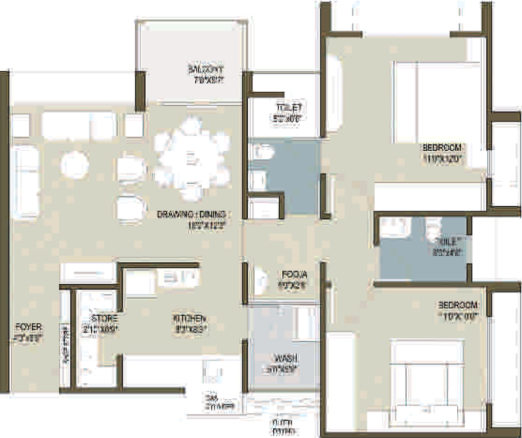 2 BHK Flat in RIPL Maple Tree in Ayodhya Bypass, Bhopal - Image 898628