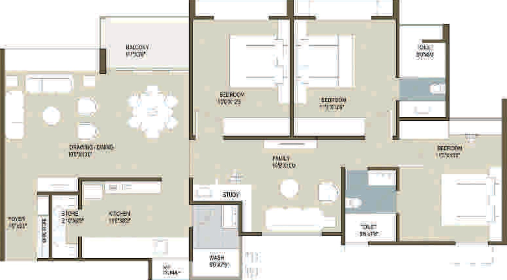 3 BHK Flat in RIPL Maple Tree in Ayodhya Bypass, Bhopal - Image 898632