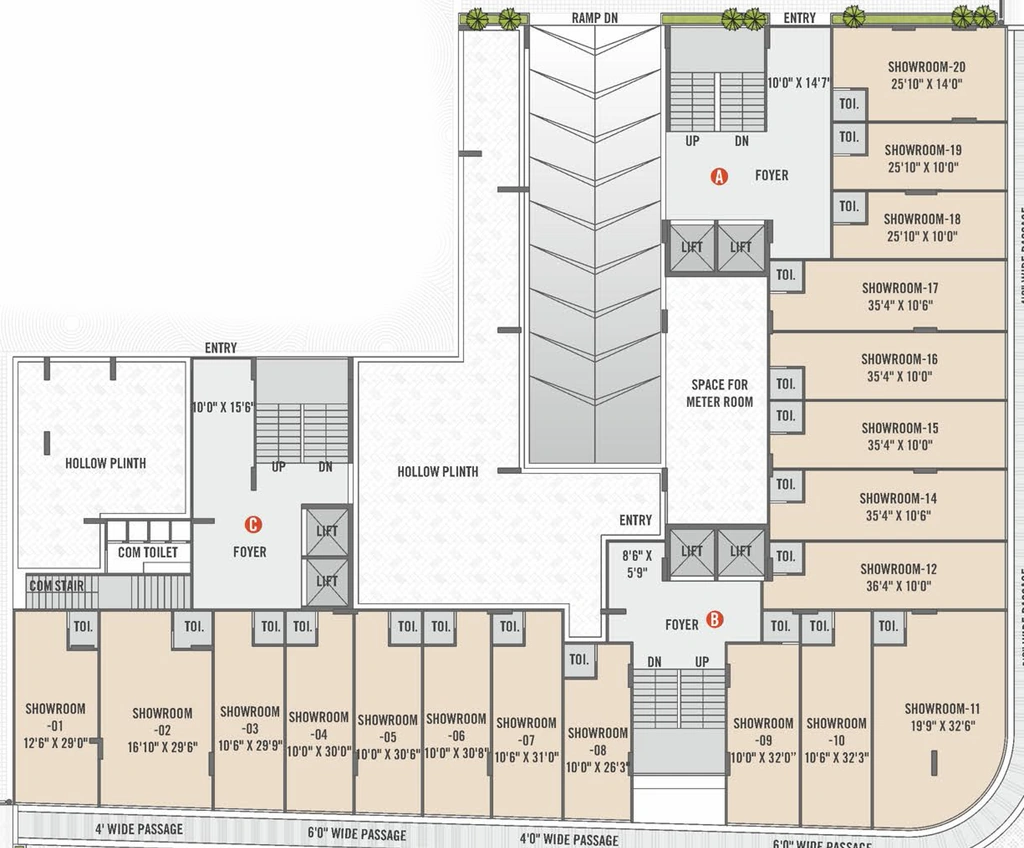 Floor Plan of Commerciaal Uma Shlok 99 in Chandkheda, Ahmedabad - Image 358795