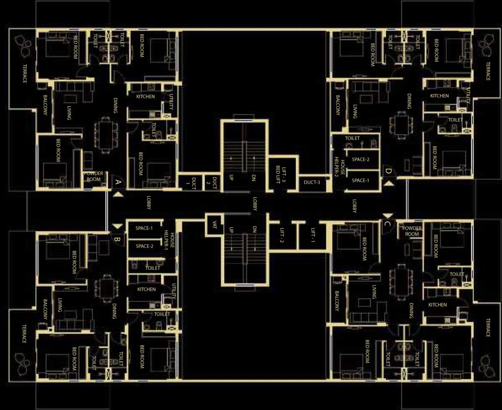 Floor Plan of Gangotri The Rise in Manicktala, Kolkata - Image 370566