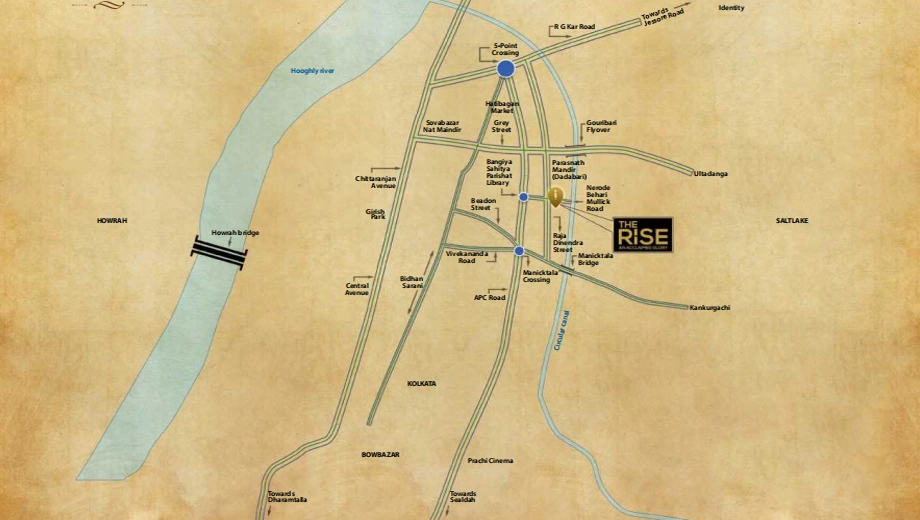 Location of Gangotri The Rise in Manicktala, Kolkata - Image 370565