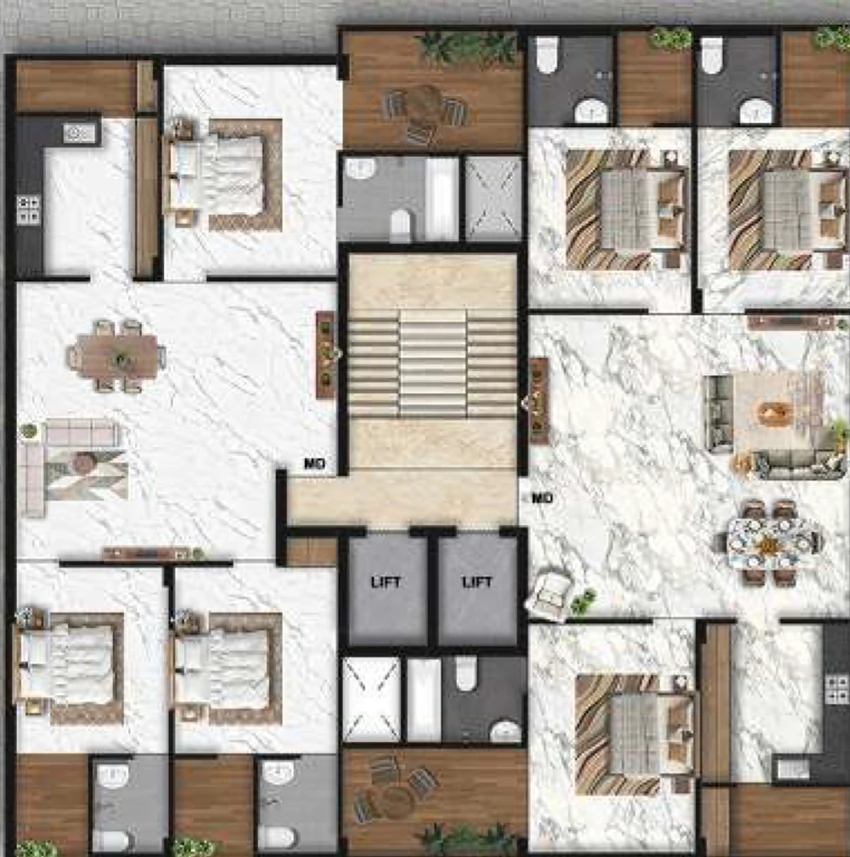 Floor Plan of Anugragha Sai Prestige in Pallikaranai, Chennai - Image 358923