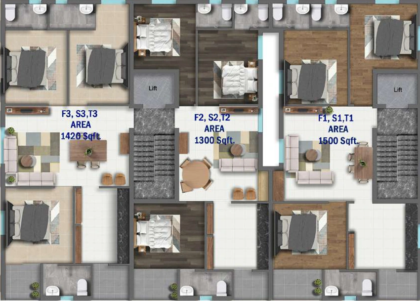 Floor Plan of Anugragha Mausami Golden Square in Madipakkam, Chennai - Image 358972