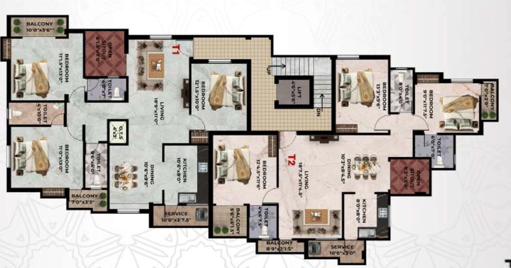 Floor Plan of Mithun Divinity in Kovilambakkam, Chennai - Image 358990