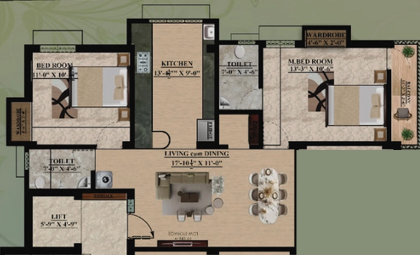 2 BHK Flat in MJ Kamakotiagam in Velachery, Chennai - Image 894571
