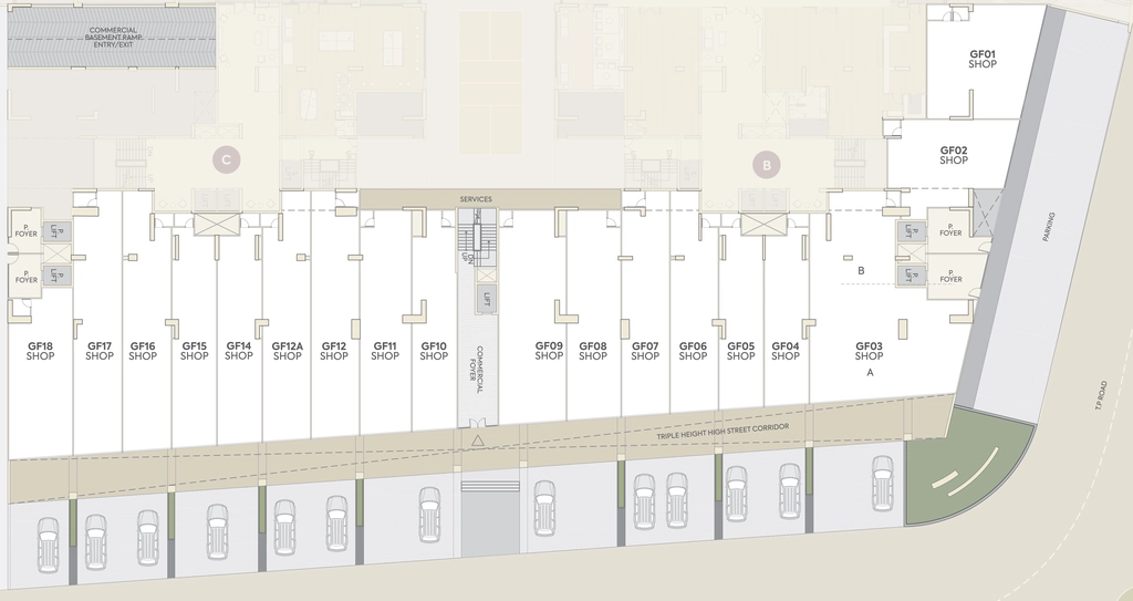 Floor Plan of Commercial Samasta Parisar in Bhayli, Vadodara - Image 359646