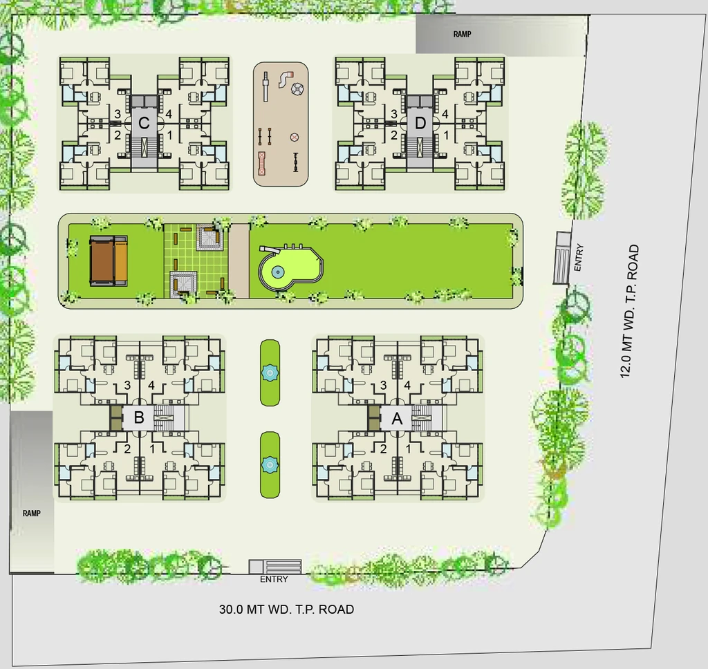 Master Plan of Popular Paradise in Gota, Ahmedabad - Image 360170