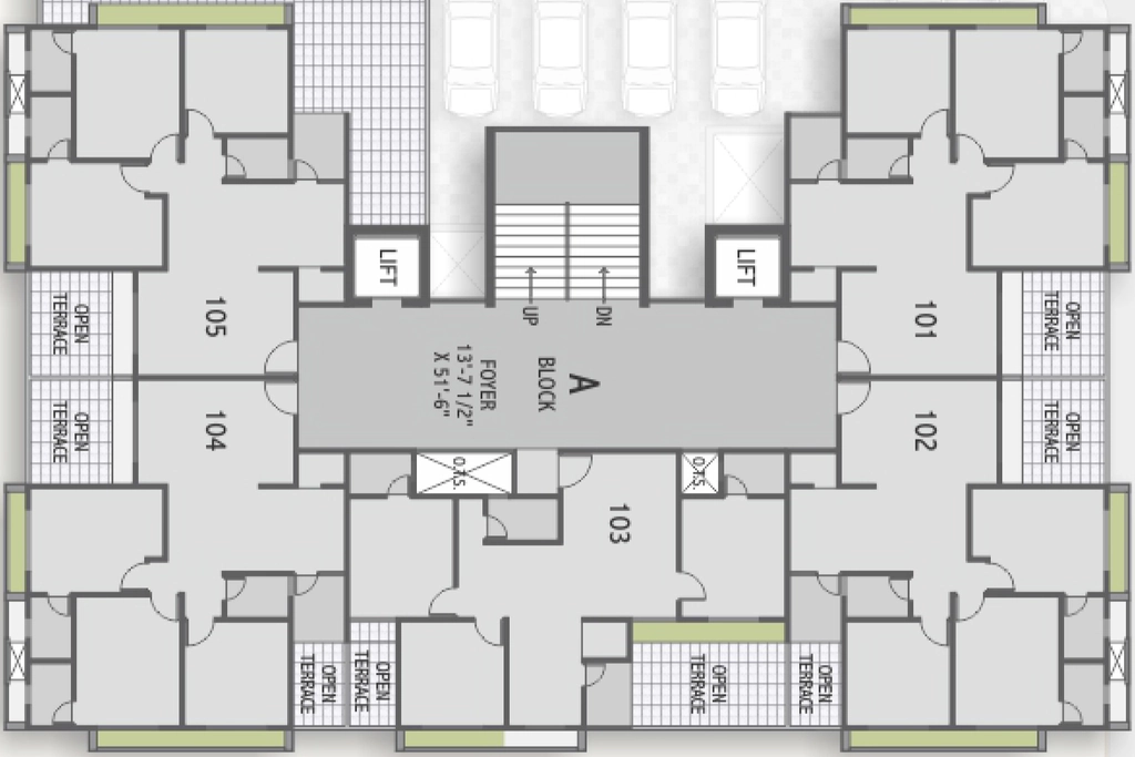 Floor Plan of Gandhi Vraj Residency 3 in Shilaj, Ahmedabad - Image 362061