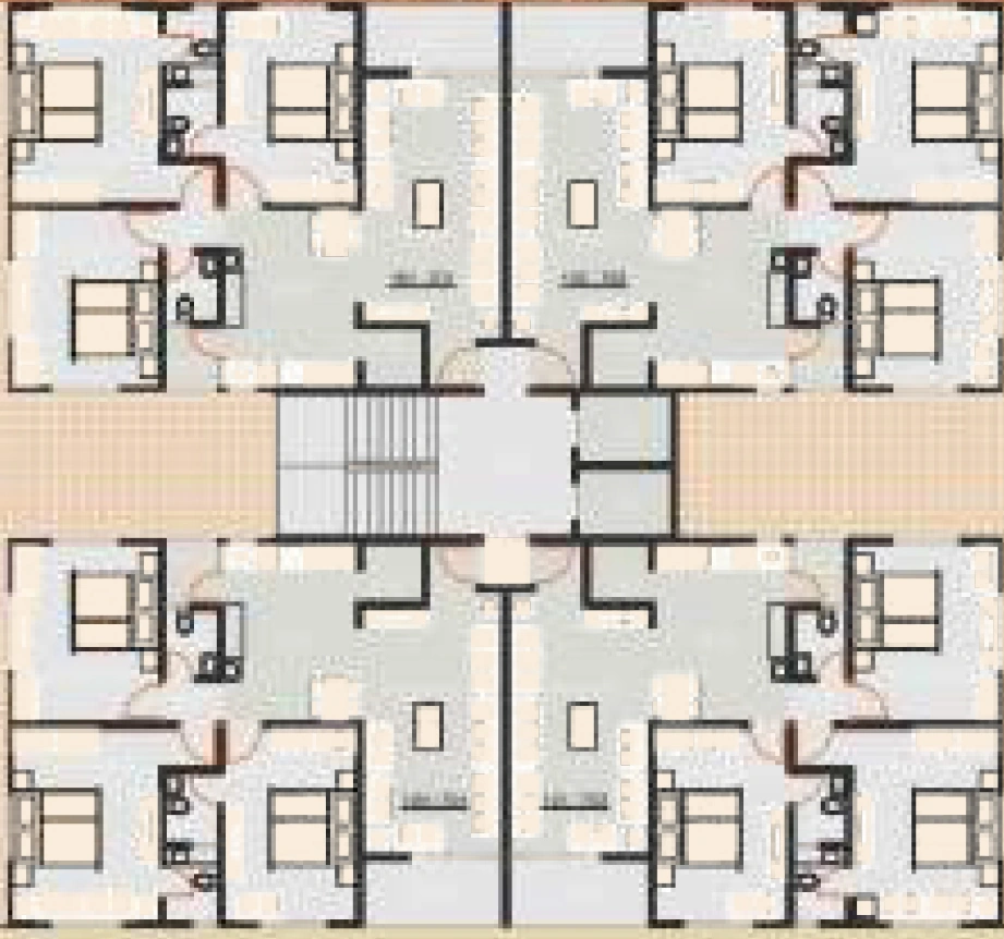 Floor Plan of Mangla Gauri Residency in Nava Vadaj, Ahmedabad - Image 362104