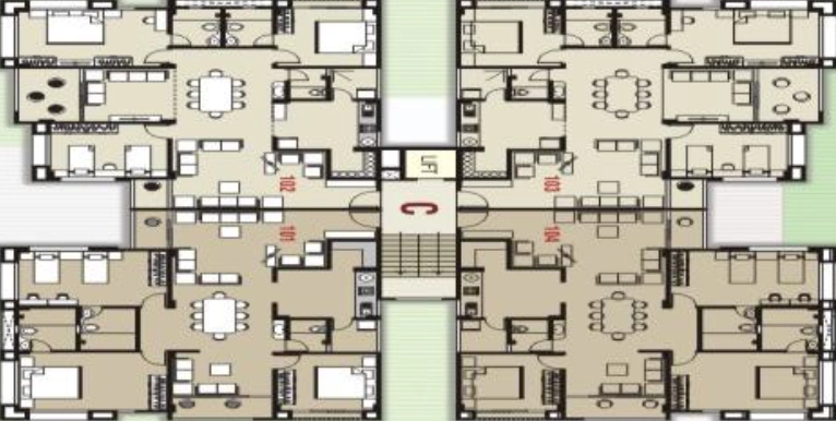 Floor Plan of Mangalam Nirvana in Sola, Ahmedabad - Image 362180