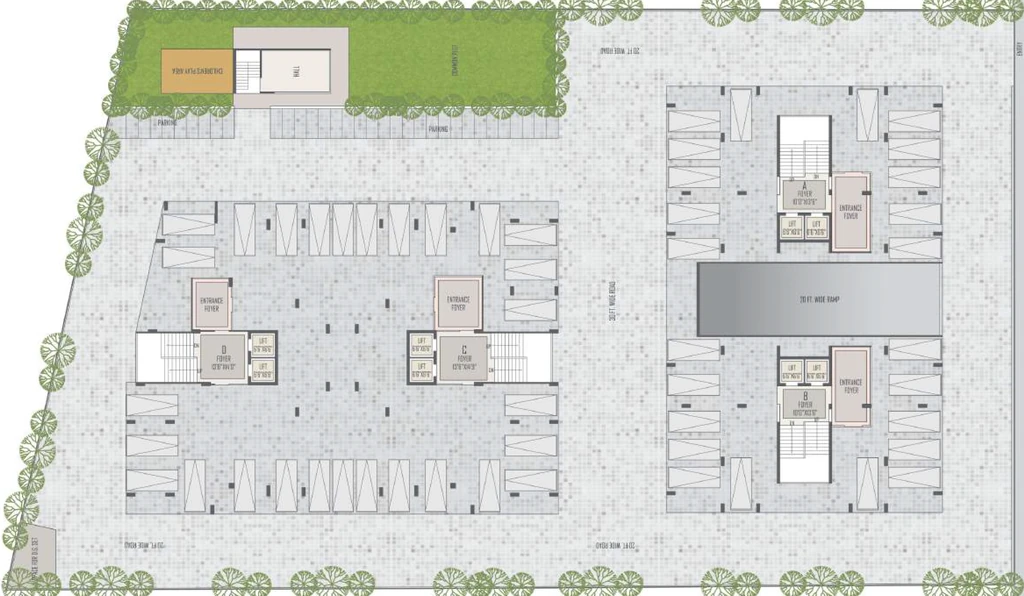 Master Plan of OHM Omkar Enclave in Ranip, Ahmedabad - Image 362277